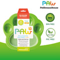 Pet Dream House Paw 2in1 Mini Slow Feeder & Lick Pad Green/ Orange