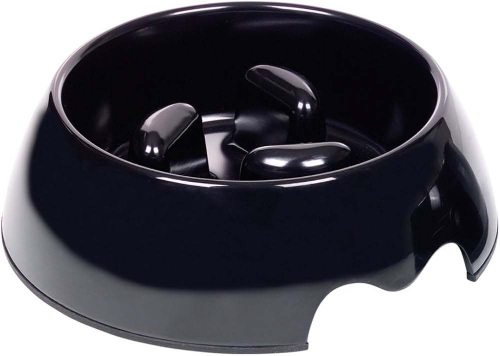 Nobby Anti-Gulping Melamine Food & Water Bowl Black 750ml