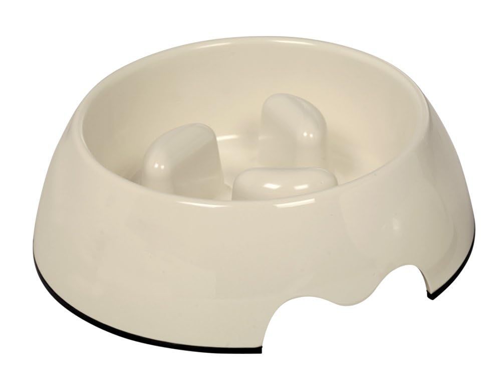Nobby Anti-Gulping Melamine Food & Water Bowl Cream 750ml