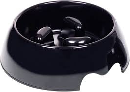 Nobby Anti-Gulping Melamine Food & Water Bowl Black 400ml