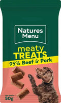 Natures Menu Real Meaty Dog Treats Beef & Pork 50gm