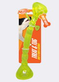N014 Nerf Dog TPR Treat Tug Bone 11in Green