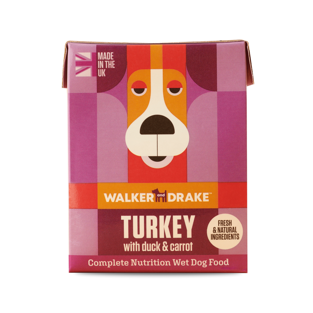 Walker and Drake Turkey with Duck and Carrot Wet Dog Food 390g