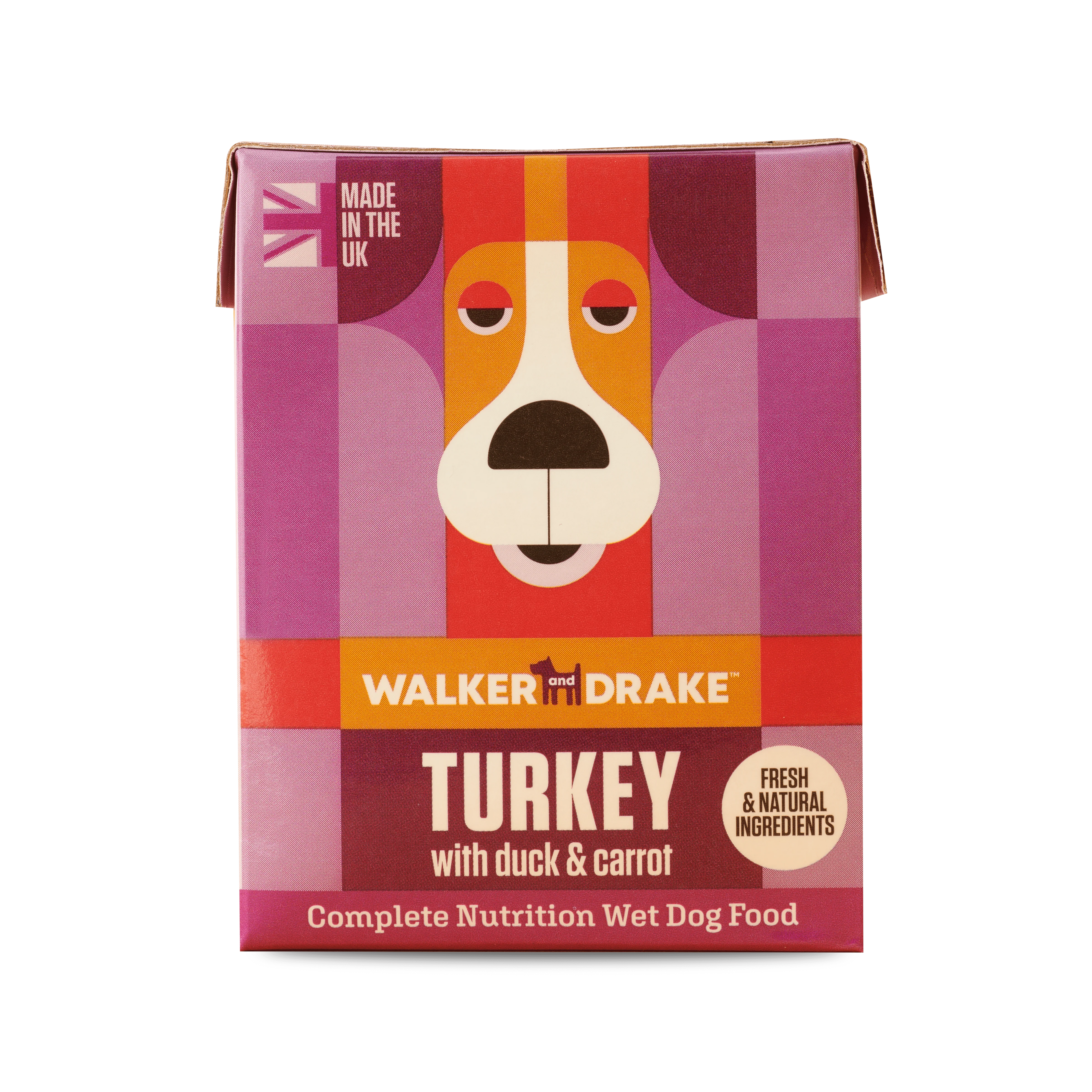 Walker and Drake Turkey with Duck and Carrot Wet Dog Food 390g