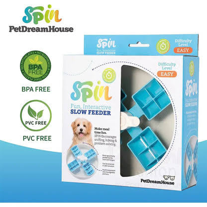 Pet Dream House Spin Interactive Feeder Windmill Blue