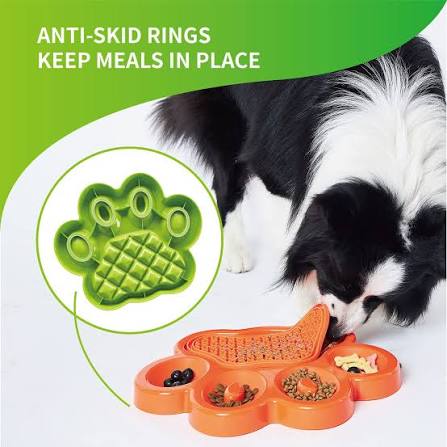 Pet Dream House Paw 2in1 Slow Feeder & Lick Pad Green