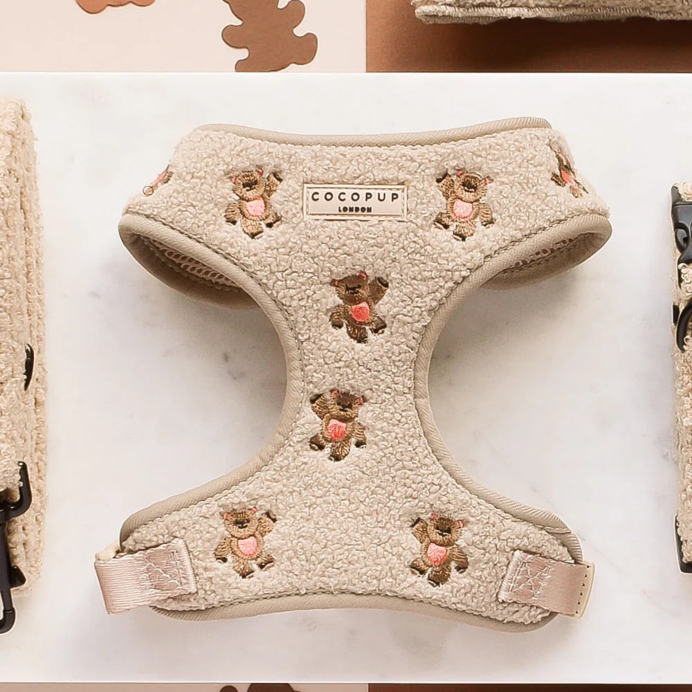 Cocopup Embroidered Teddy Adjustable Neck Harness
