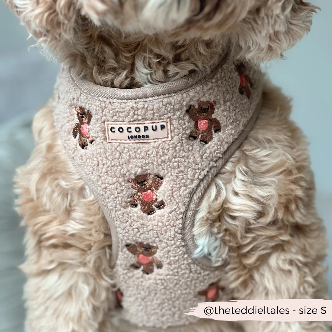 Cocopup Embroidered Teddy Adjustable Neck Harness