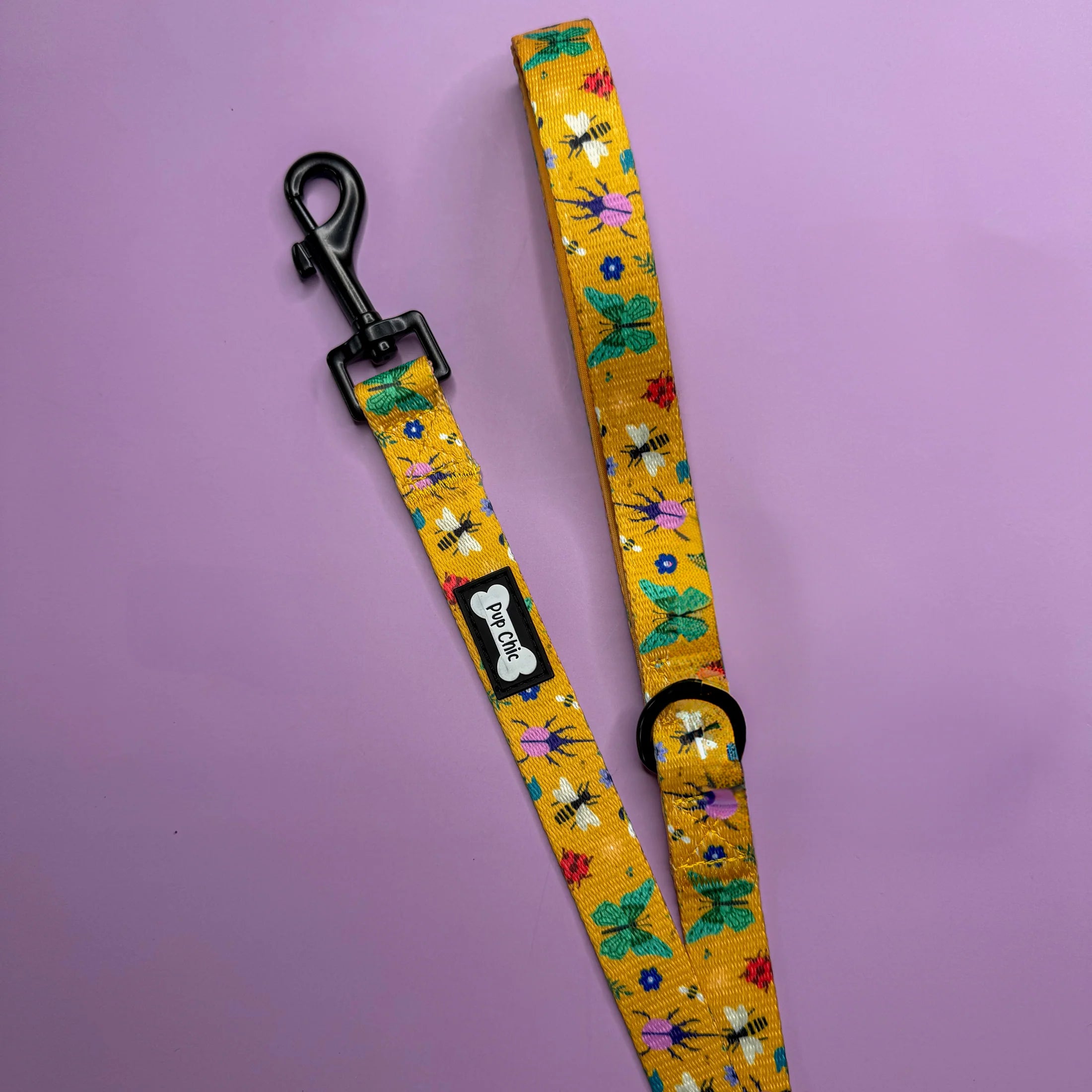 Summer Buzzin yellow 5ft Dog Lead - Pup Chic Boutique