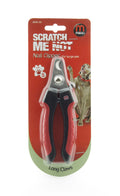 Mikki Easy Grooming large nail clippers with black and red handles in retail packaging.