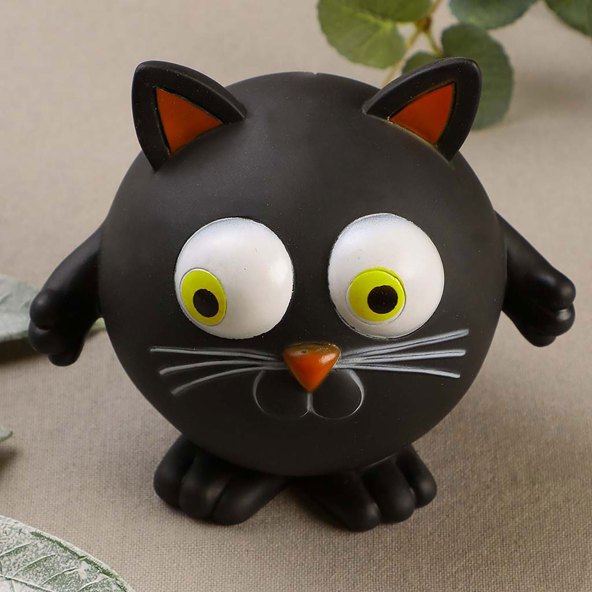Monster Halloween Black Cat Vinyl Squeaky Toy