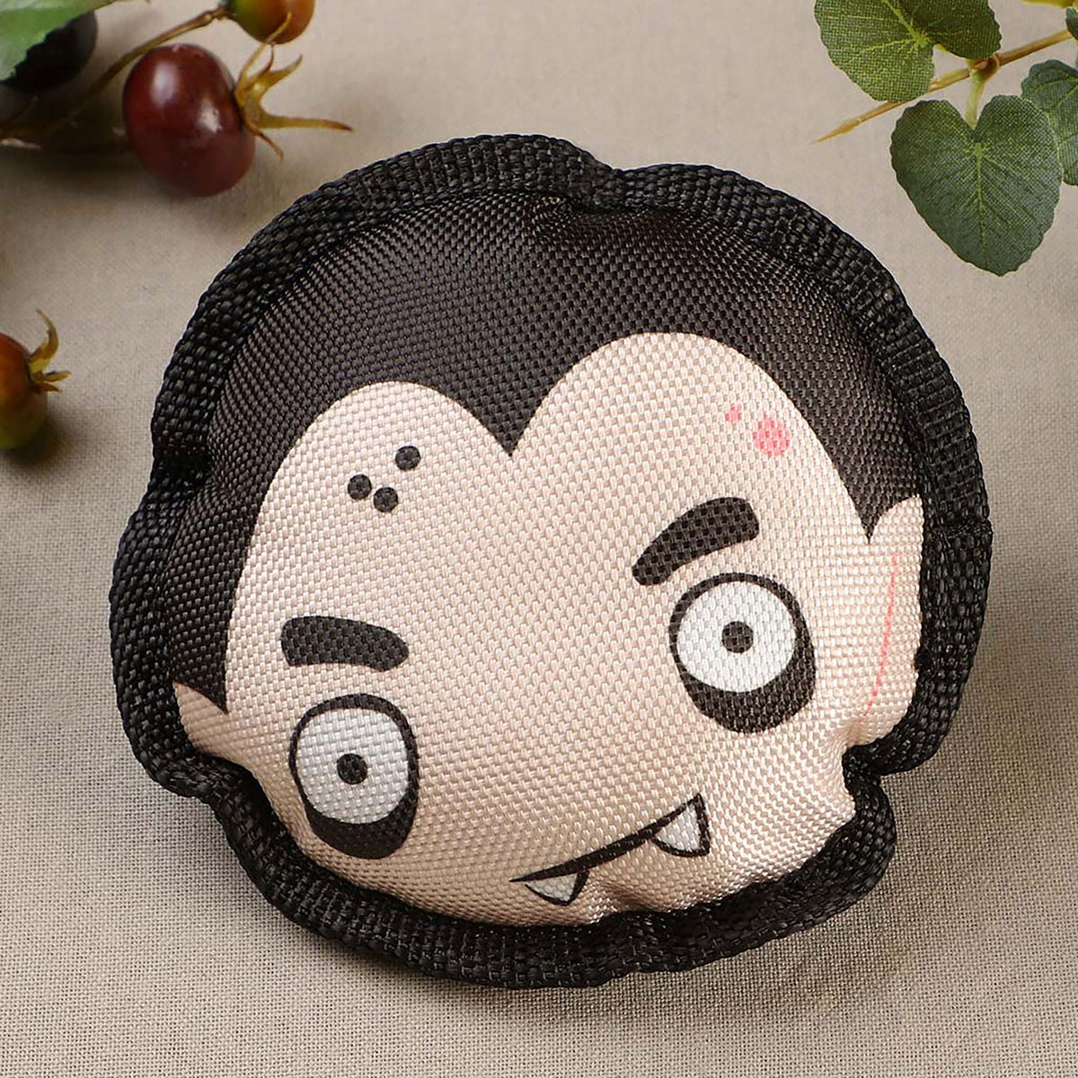 Monster Halloween Vampire Squeaky Plush Dog Toy